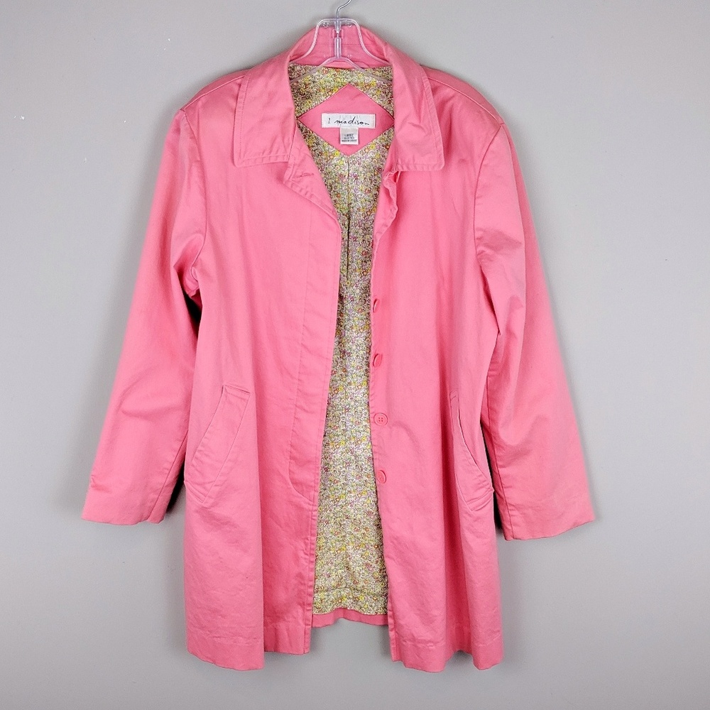 1 Madison | Pink Button Down Coat -E90